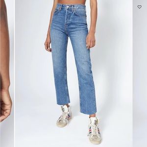 RE/DONE High Rise Stove Pipe Jeans